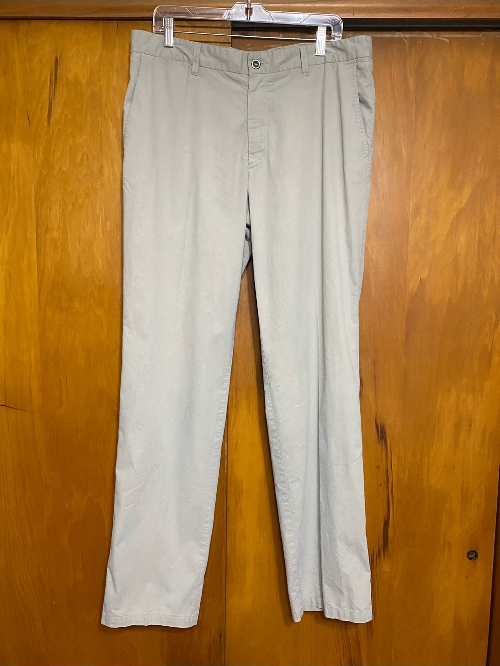 Zegna Sport Light Tan Chinos Classic Straight Fit Pockets Soft Well Worn